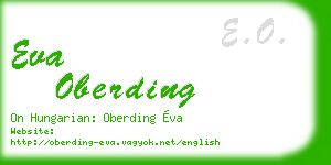 eva oberding business card